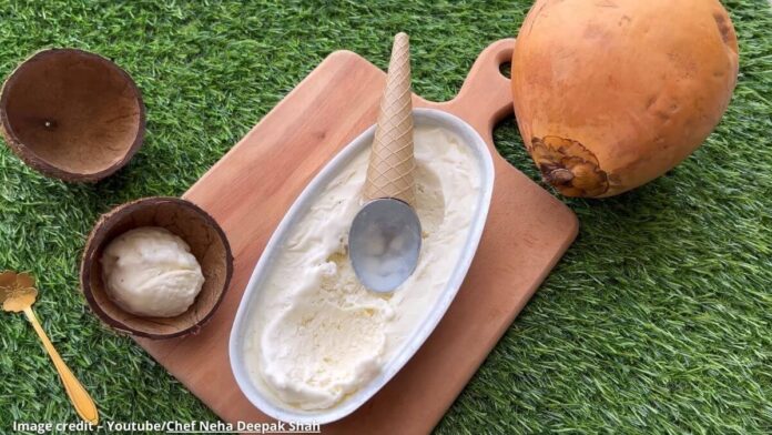ટેન્ડર કોકોનટ આઈસક્રીમ બનાવવાની રીત - Tender Coconut Ice Cream banavani rit - Tender Coconut Ice Cream recipe in gujarati